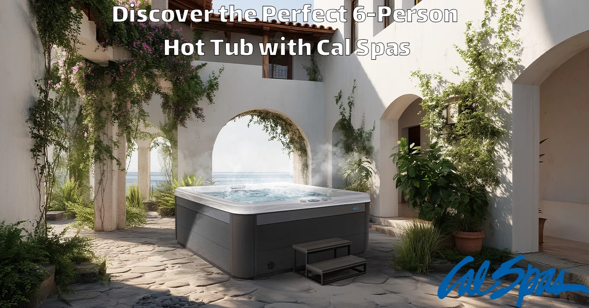 Outdoor Cal Spas hot tub promoting premium spa quality with Cal Spas logo and blog title overlayed.